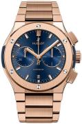 Hublot Herreklokke 520.OX.7180.OX Classic Fusion Blå/18 karat rosé