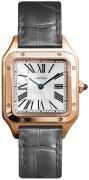 Cartier WGSA0022 Santos Dumont Sølvfarget/Lær