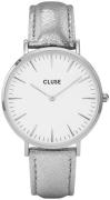 Cluse Dameklokke CL18233 La Boheme Hvit/Lær Ø38 mm