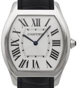 Cartier Herreklokke WGTO0003 Tortue Sølvfarget/Lær