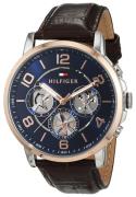 Tommy Hilfiger Herreklokke 1791290 Keagan Blå/Lær Ø44 mm