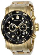 Invicta Herreklokke 23650 Pro Diver Sort/Gulltonet stål Ø48 mm