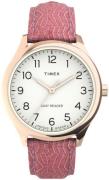 Timex Dameklokke TW2U81000 Easy Reader Hvit/Lær Ø32 mm