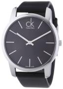 Calvin Klein Herreklokke K2G21107 City Sort/Lær Ø43 mm