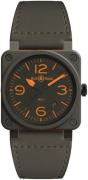 Bell & Ross Herreklokke BR-03-92-MA-1 Br 03-92 Grå/Lær