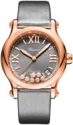 Chopard Dameklokke 274808-5012 Happy Sport Grå/Sateng Ø36 mm