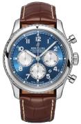 Breitling Herreklokke AB0117131C1P2 Navitimer Chronograph Blå/Lær