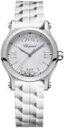 Chopard Dameklokke 278590-3001 Happy Sport Hvit/Gummi Ø30 mm