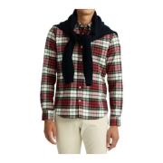 Smedley Flannel Skjorte Offwhite/Red