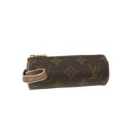 Pre-owned Brunt lerret Louis Vuitton veske