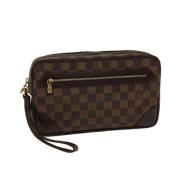 Pre-owned Brunt lerret Louis Vuitton Marly Dragonne