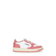 Vintage-inspirerte Hvit Rosa Lave Top Sneakers