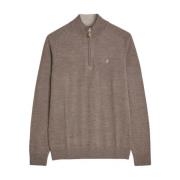 Brun Morris Merino John Zip Genser