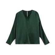 Grønn Silkeblanding Bluse