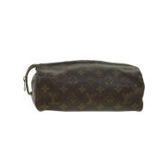 Pre-owned Brunt lerret Louis Vuitton kosmetisk veske