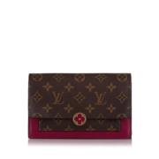 Pre-owned Brunt lerret Louis Vuitton Crossbody veske