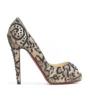 Pre-owned Beige Silke Christian Louboutin Hæler