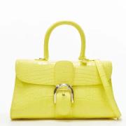 Pre-owned Gul Delvaux veske i skinn