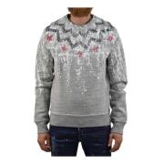 Multifarget Print Sweatshirt for Menn