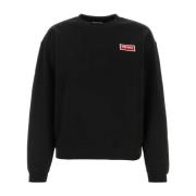 Sort bomulls sweatshirt