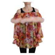 Blomsterpels Shearling Bluse Topp