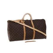 Brukt Brunt Lerret Louis Vuitton Keepall