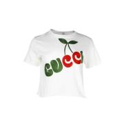 Pre-owned Naken bomull Gucci Top