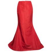 Pre-owned Rød silke Oscar de la Renta skjørt