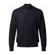 Navy Clipper Milan Cardigan Bomber Genser