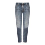 Navy Cool Guy Jeans med Distressed Finish