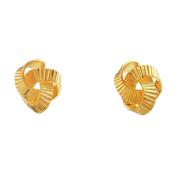 Gull Orelia Large Textured Knot Stud Earrings