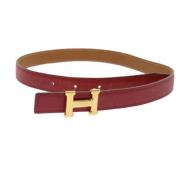 Pre-owned Rødt Hermès-belte i skinn