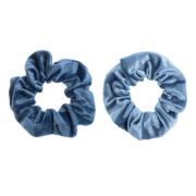 Velvet Scrunchie Stone Blue