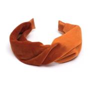 Velvet Hair Band Folded Copper