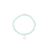 Crystal Bead Bracelet 4 MM Sparkled Ocean Green