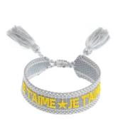 Woven Friendship Bracelet - JE Taime Light Grey