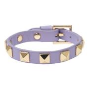 Leather Stud Bracelet Lavendel