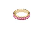 Baguette Crystal Ring Pink