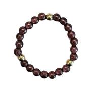 Maroon Stone Bead Ring