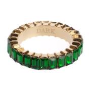Baguette Crystal Ring Green