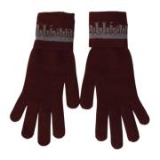 Maroon Wool Blend Logo Hansker