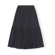 Sort Ganni Sort Maxi Flounce Skirt