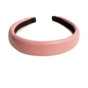 Leather Hair Band Broad Dusty Rose