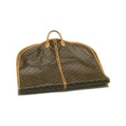 Pre-owned Brunt lerret Louis Vuitton reiseveske