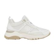 Chunky Sole Mesh Sneakers i Beige, Hvit og Grå