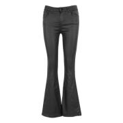 Klassiske Svarte Flare Jeans