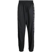 Sorte broderte-logo track pants