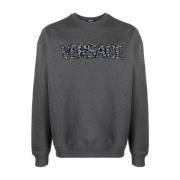 Vintage Branding Sweatshirt i Grått med Coccodrillo Print