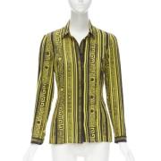 Pre-owned Gul Silk Versace skjorte