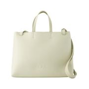 Liten Shopper Bag - Syntetisk - Beige